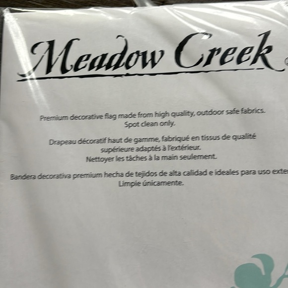 Meadow Creek Premium HOME butterfly & flowers decorative house flag- 28 x 44 - Picture 3 of 4